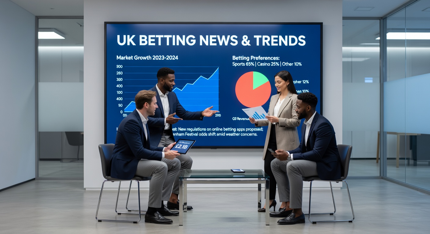 Vibrant scene of on-course bookmakers at Cheltenham Festival, with crowds placing bets amid the excitement of horse racing
