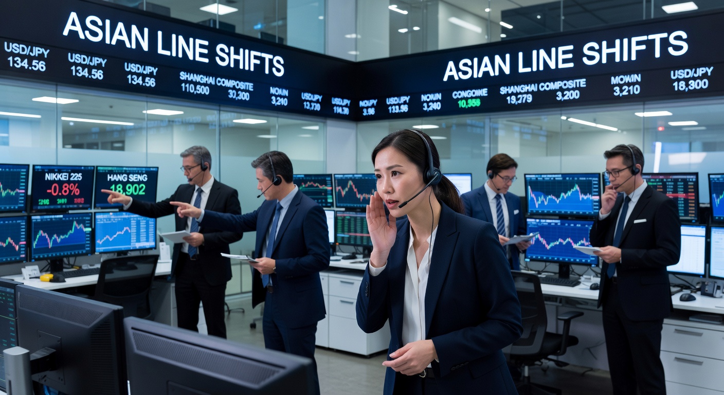 Broker intermediary facilitating Asian line shift data flow to exchange traders
