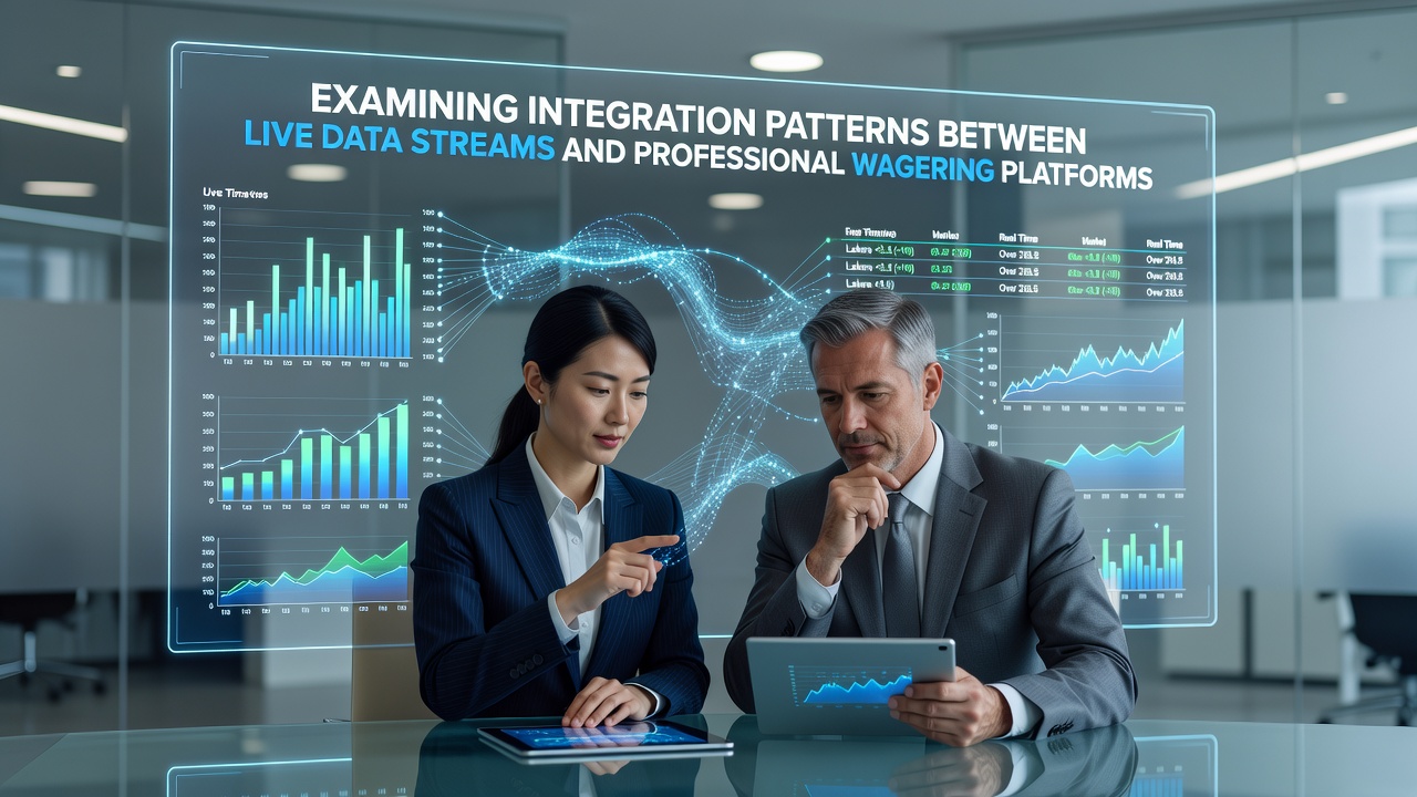 Diagram showing live data streams flowing into professional wagering platform interfaces