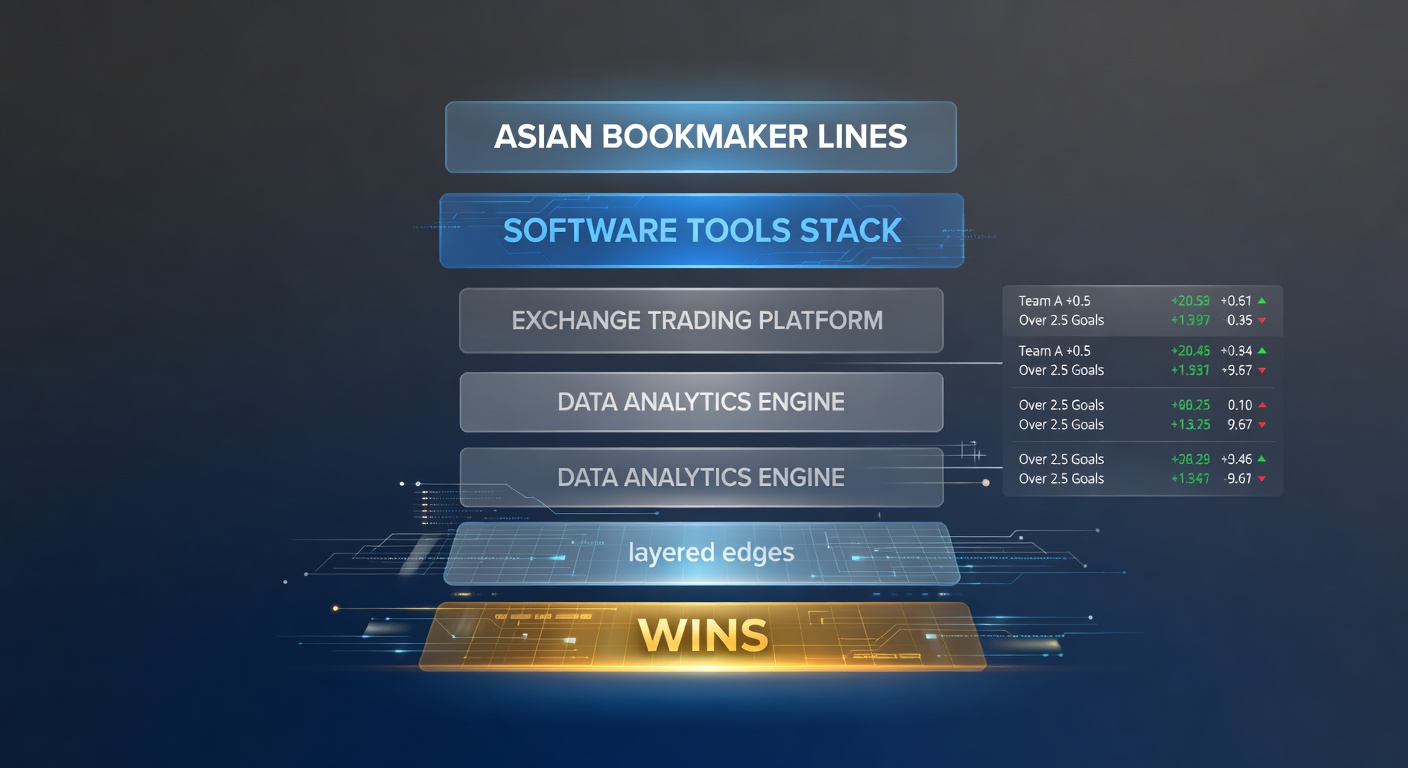Graph illustrating layered odds comparison between Asian bookmakers and Betfair exchange, with arrows pointing to profitable trading windows in a live football match
