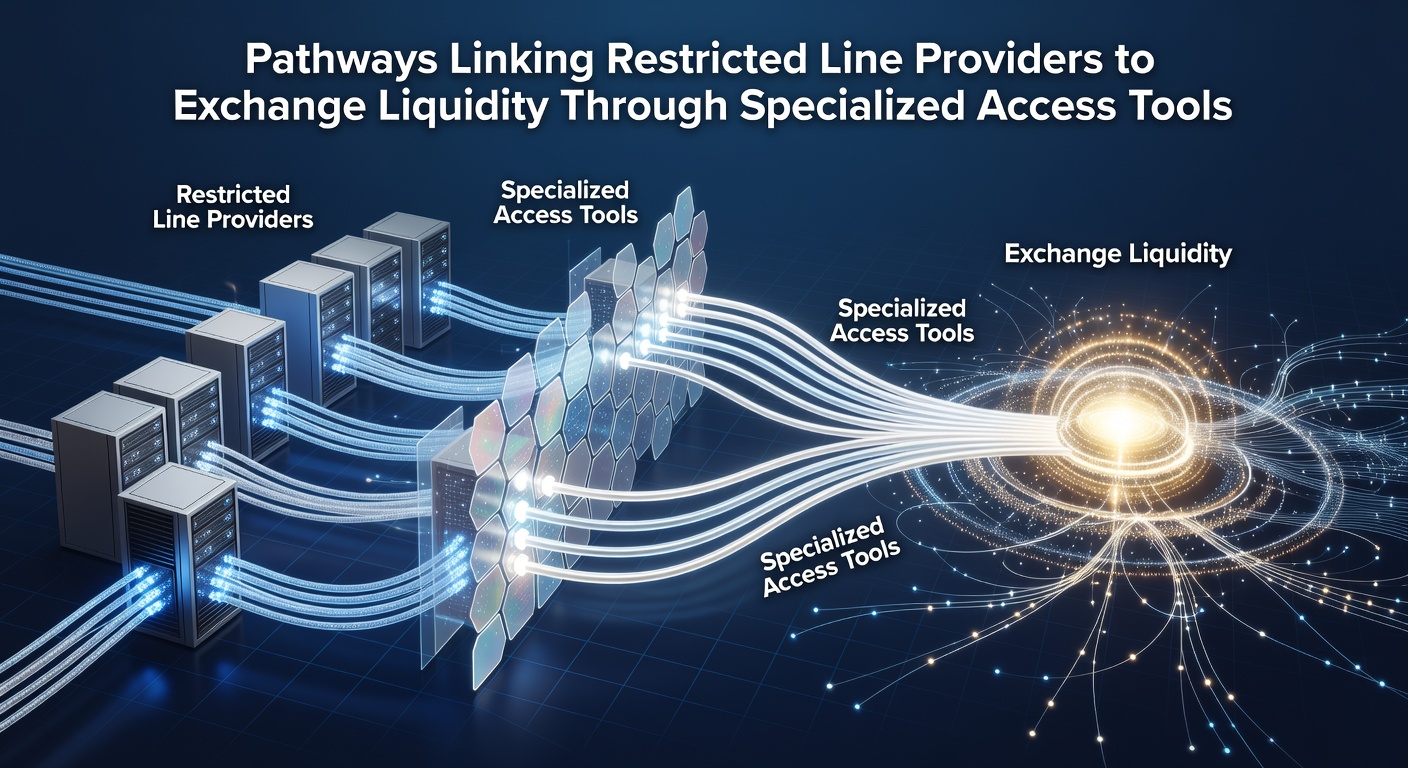 Flowchart showing integration pathways between line providers and liquidity exchanges